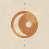 Abstract Terracotta Sun Moon