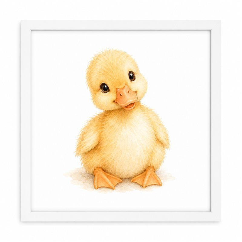 Baby Animals photo tile — illustrated baby animal on a photographic print tile