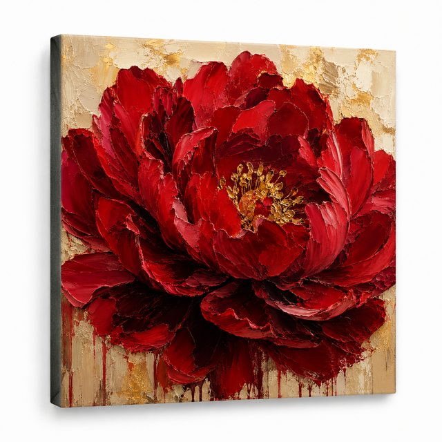 Luxury Impasto Floral foam tile &mdash; vivid floral art on a lightweight adhesive tile