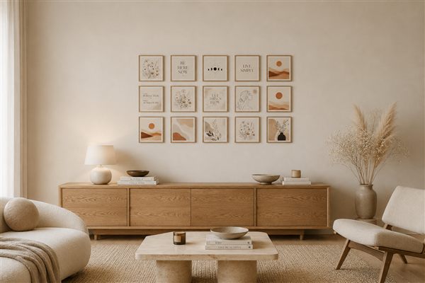 Boho Quotes ready-to-print tile collection