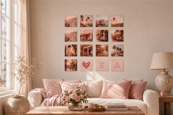 La Dolce Blush ready-to-print tile collection
